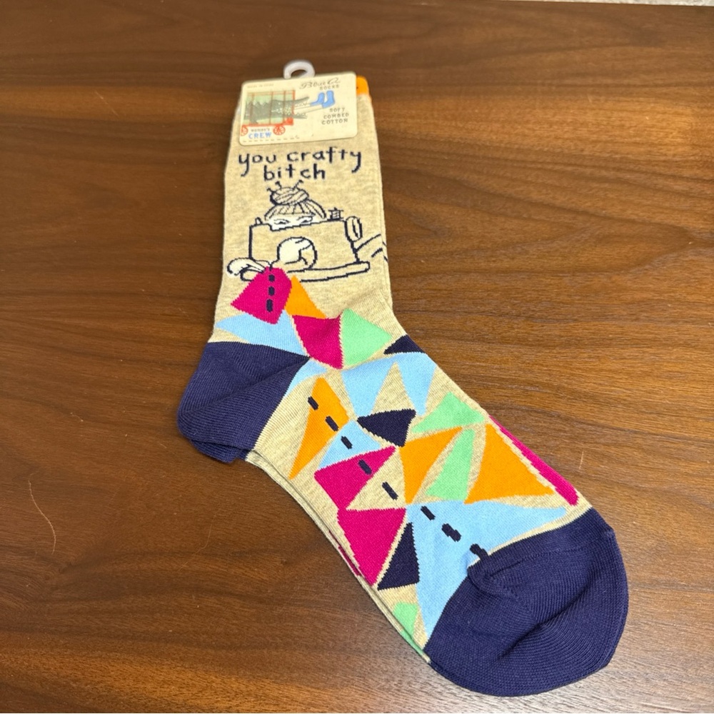 NWT Womens Cotton Crew Socks Funny Naughty Cartoon Novelty Dress Work Socks 5-10